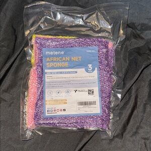 Metene African Net Sponge Set - Purple, Pink, Yellow